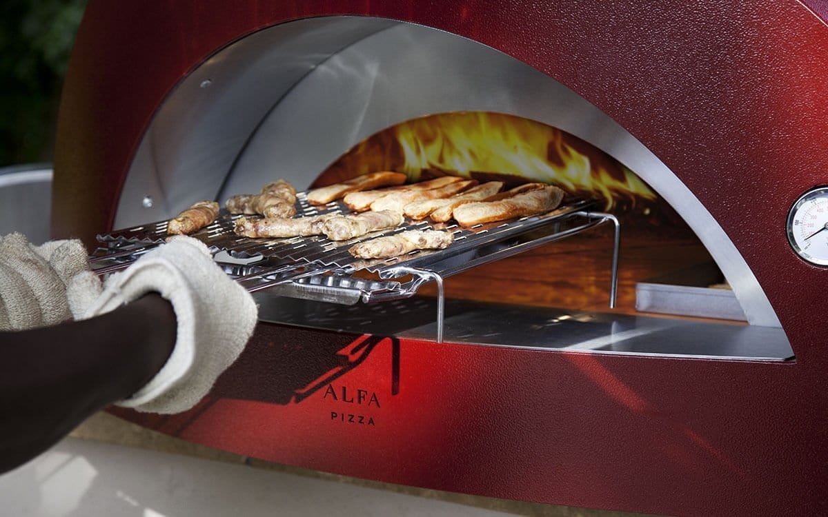 Alfa Allegro Wood-Fired Pizza Oven - Antique Red (No Base) - Image 5