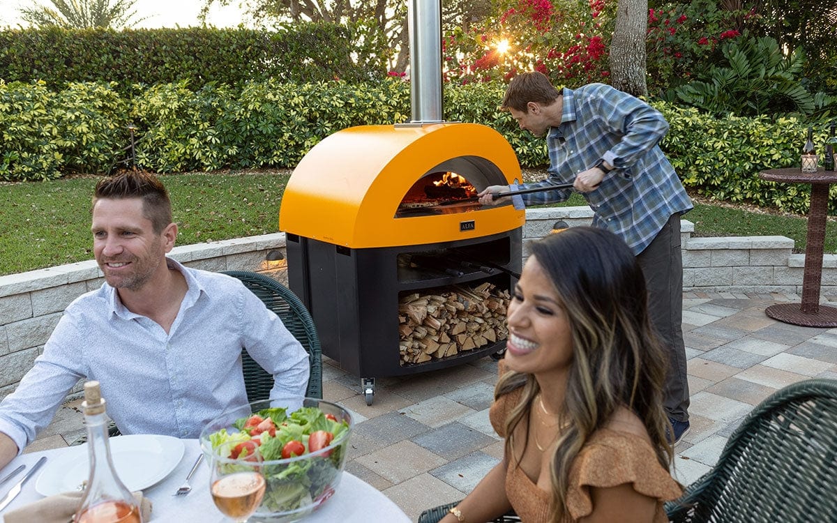 Alfa Allegro Wood-Fired Pizza Oven - Yellow (No Base) - Image 4