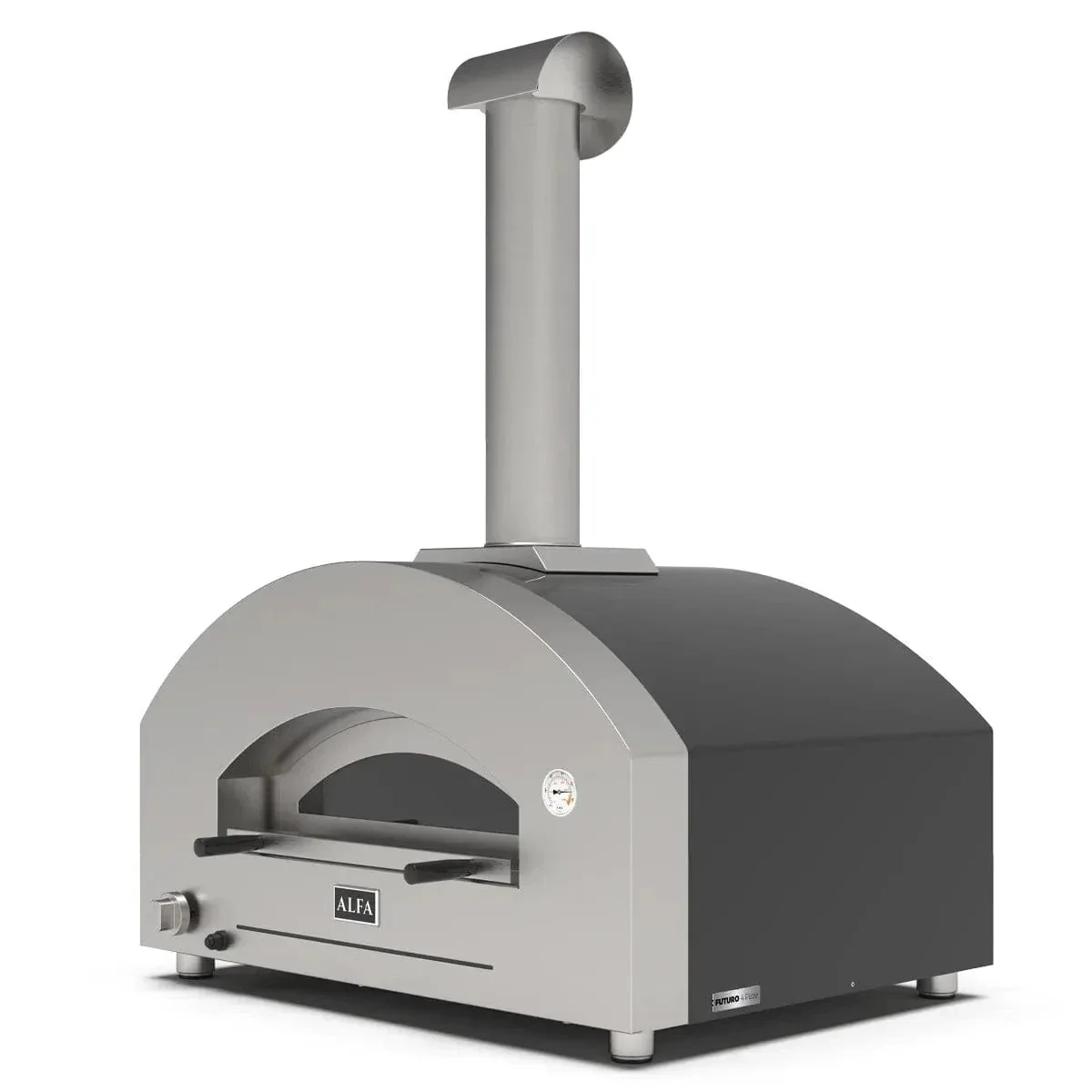 Alfa Futuro 4 Pizze Gas-Fired Pizza Oven (Wrinkle Black) - Image 4