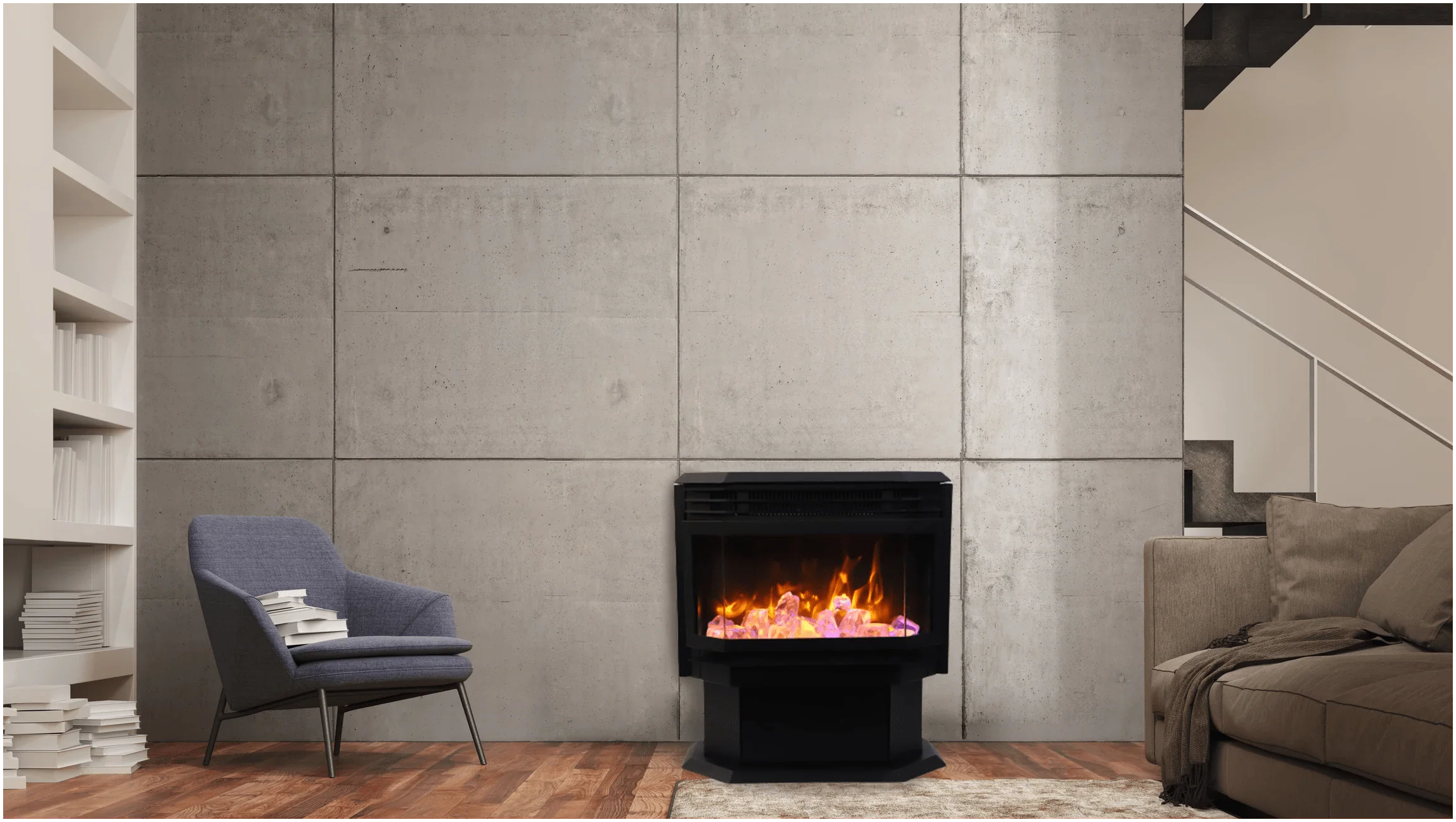 Amantii Lumina FS Freestanding Electric Fireplace - Image 2