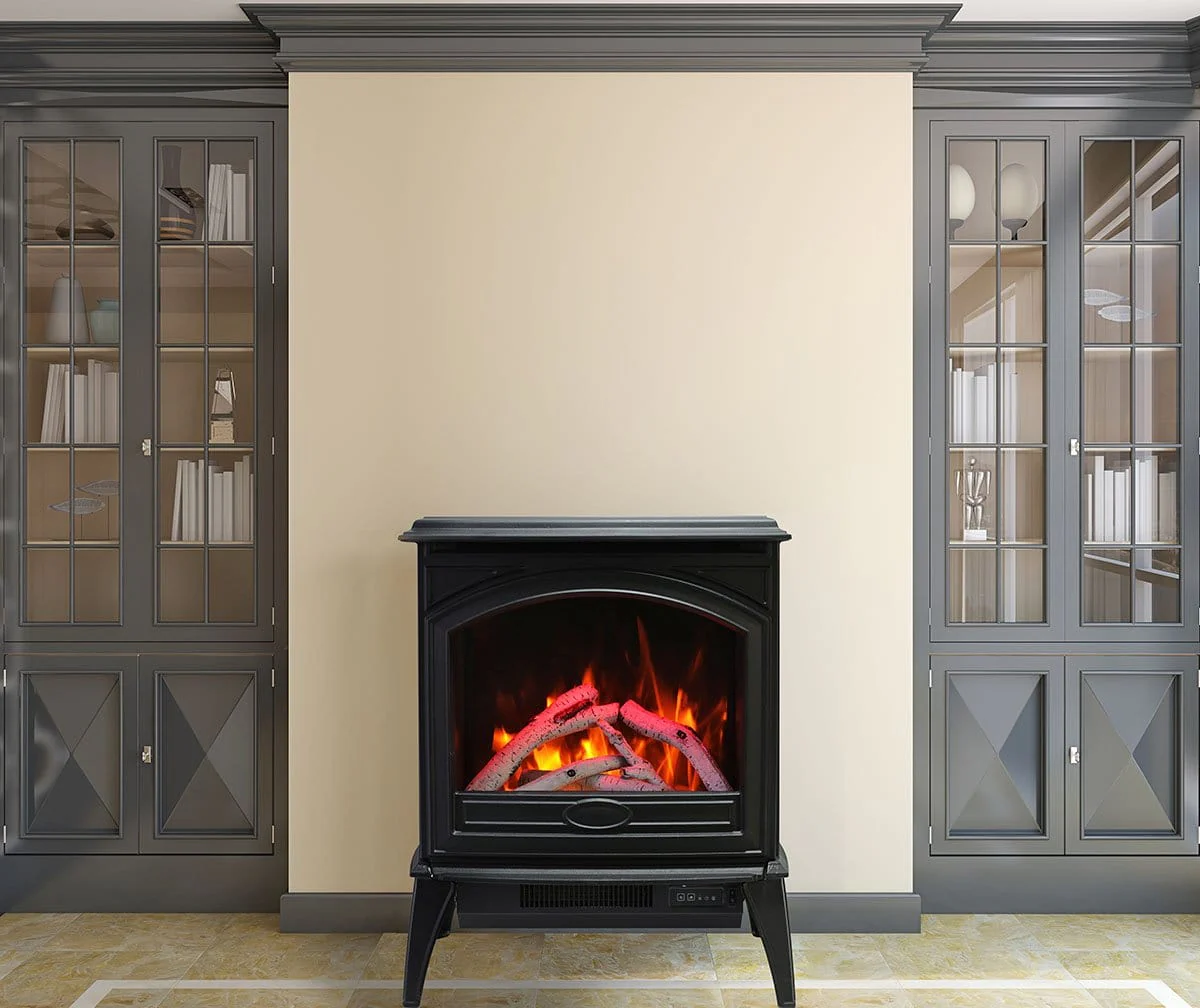 Amantii Lynwood E-50 Cast Iron Freestand Electric Fireplace - Image 3