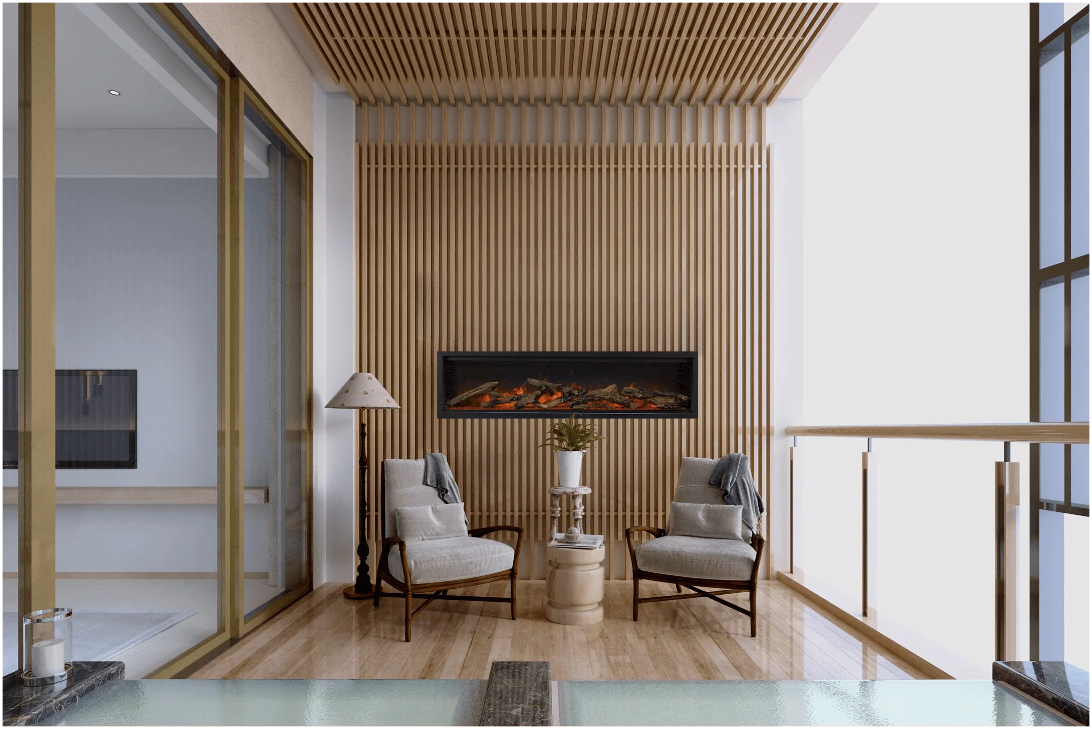 Amantii Symmetry Lumina 42 Built-In Electric Fireplace - Image 7