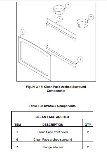 Ambiance Fireplaces Arched Clean Face Kit - UWA530