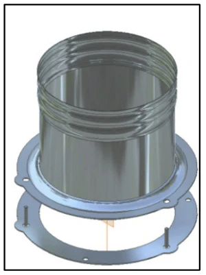 Ambiance Fireplaces Connector (Prefab Chimney to Liner) - 6CON