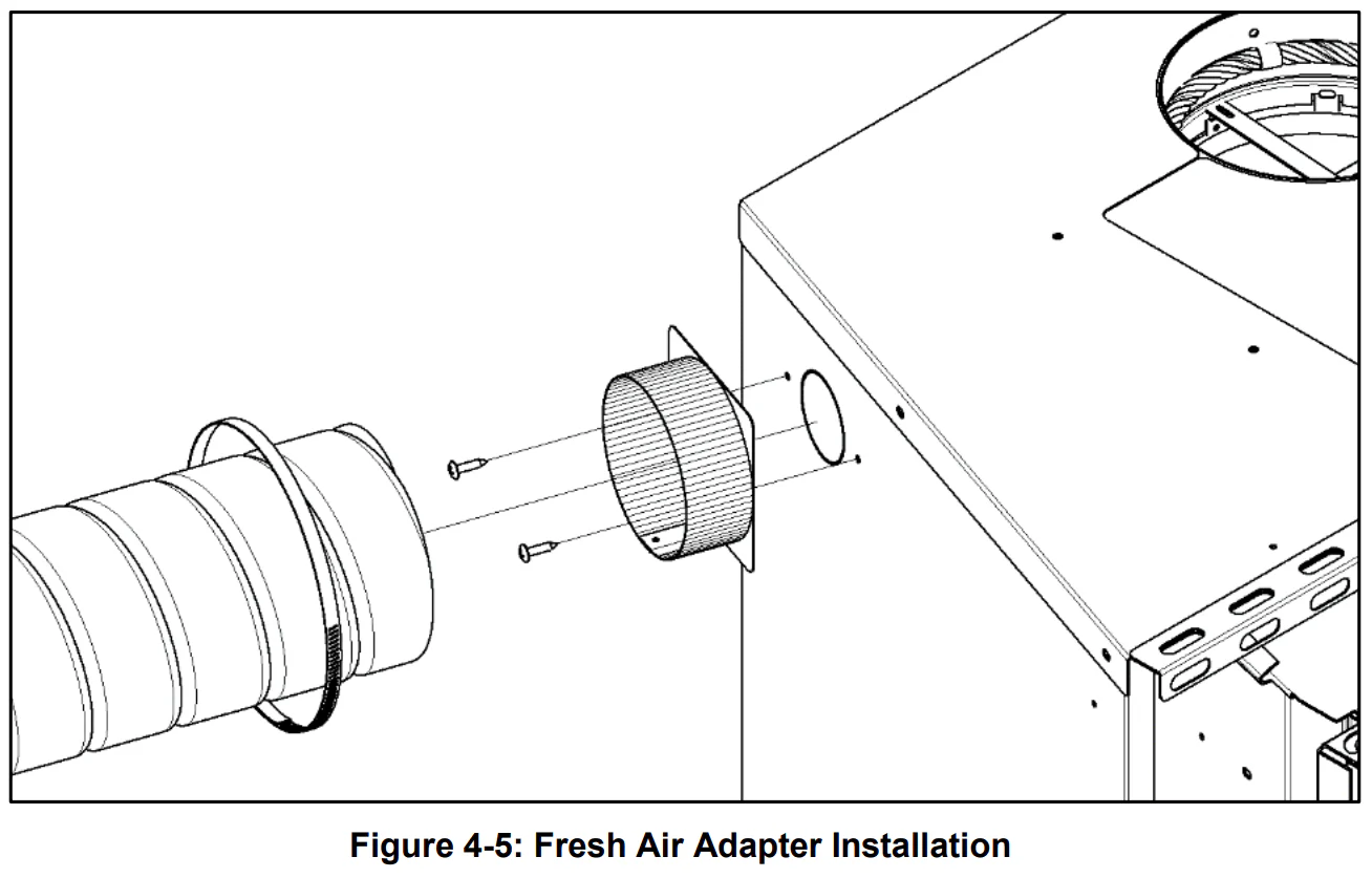 Ambiance Fireplaces Fresh Air Adaptor - ADP4_IN