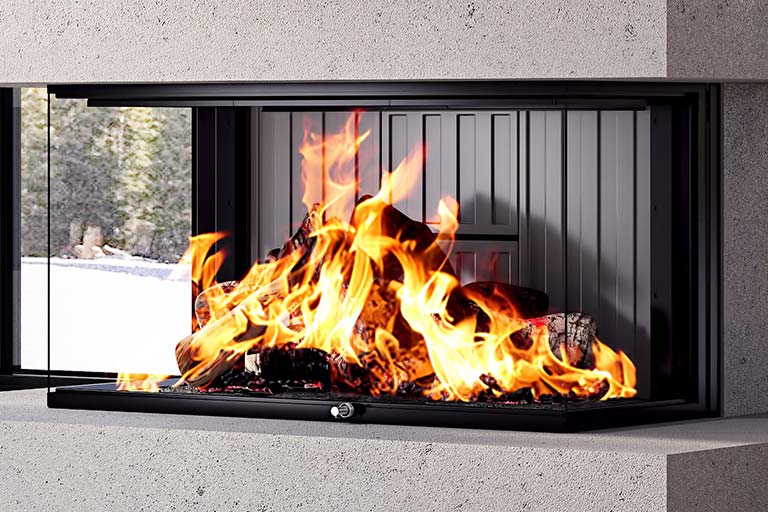 Ambiance Luxus Bay 40 Zero-Clearance Wood Fireplace