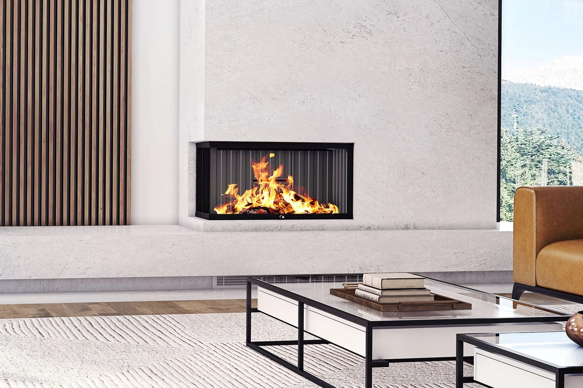 Ambiance Luxus Corner Left 32 Zero-Clearance Wood Fireplace - Image 2