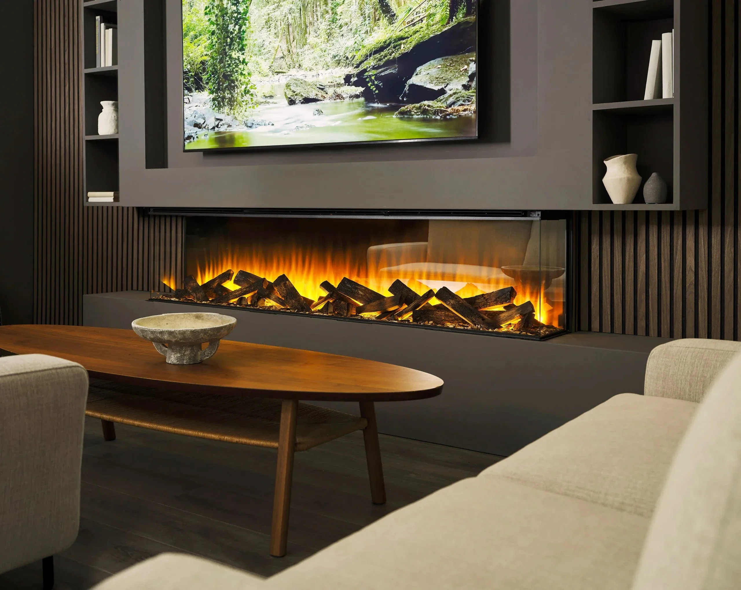 British Fires New Forest 75" Electric Fireplace (Black Edition) - Image 8