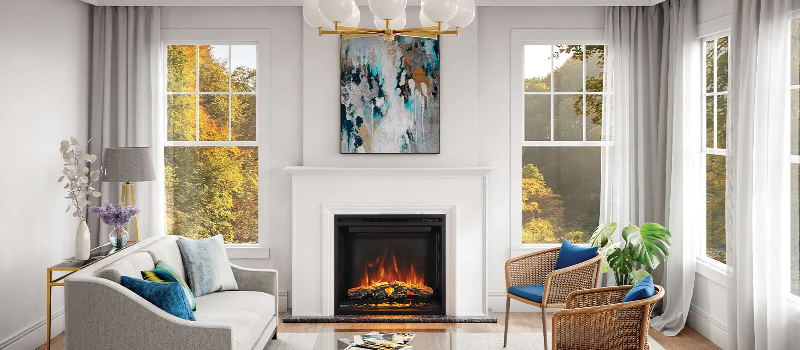 Continental CEFB36H-BS Electric Fireplace Insert - Image 3