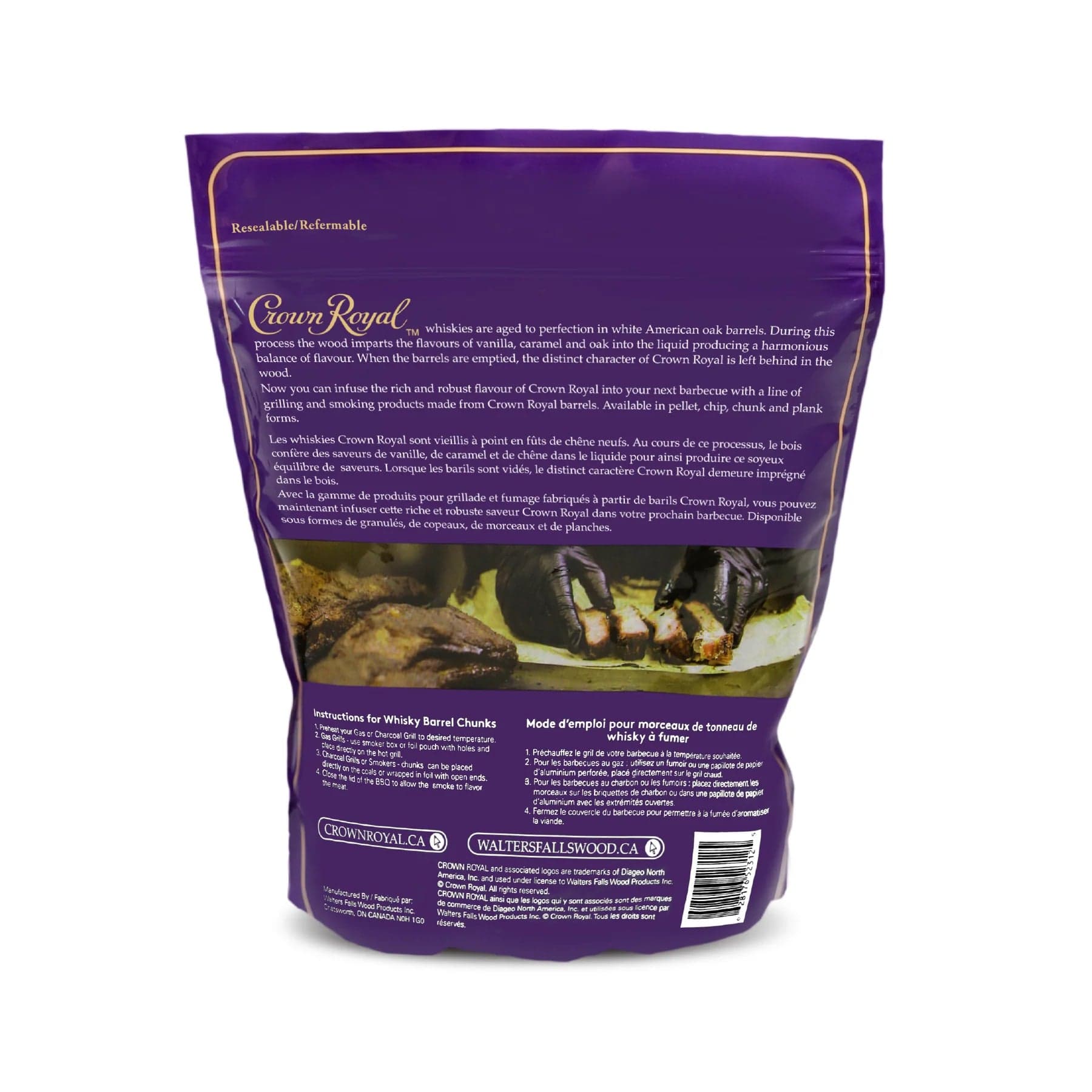 Crown Royal Premium Whisky Barrel Chunks (180 cu. in.) - GBG-CRCHUNK - Image 2