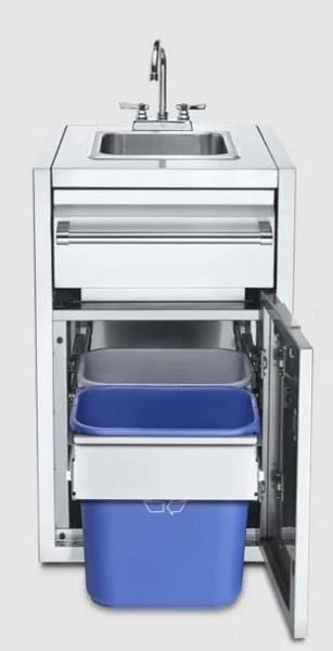 Crown Verity Infinite Series Small Built-In Cabinet with Sink & Garbage Holder - IBISC-SK-GH