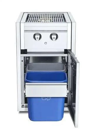 Crown Verity Infinite Series Small Cabinet with Built-In Dual Side Burner & Garbage Holder - IBISC-SBNG-GH