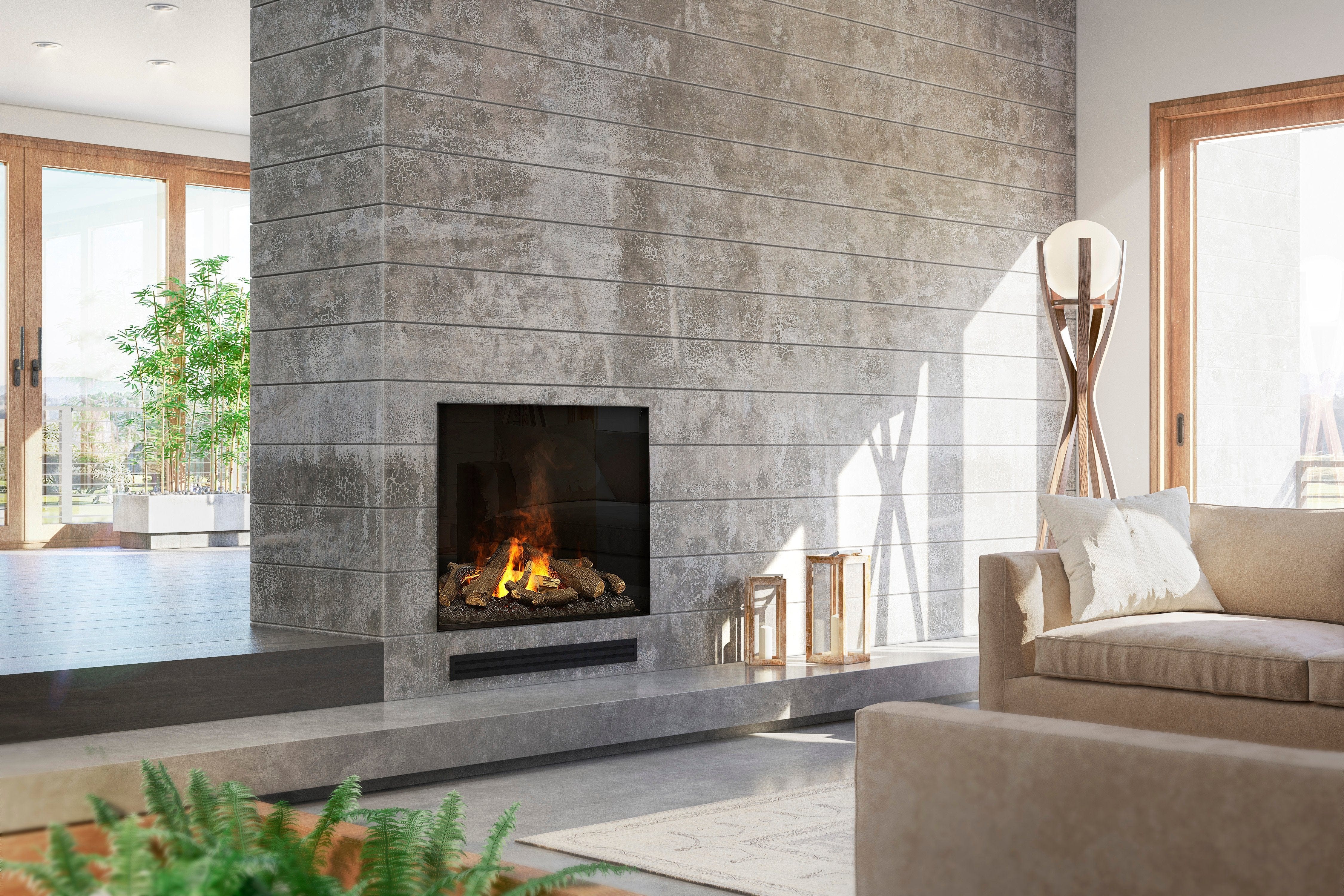 Dimplex OptiMyst e-MatriX Singled-Sided 35" Front-Facing Built-in Water Vapor Fireplace - Image 5