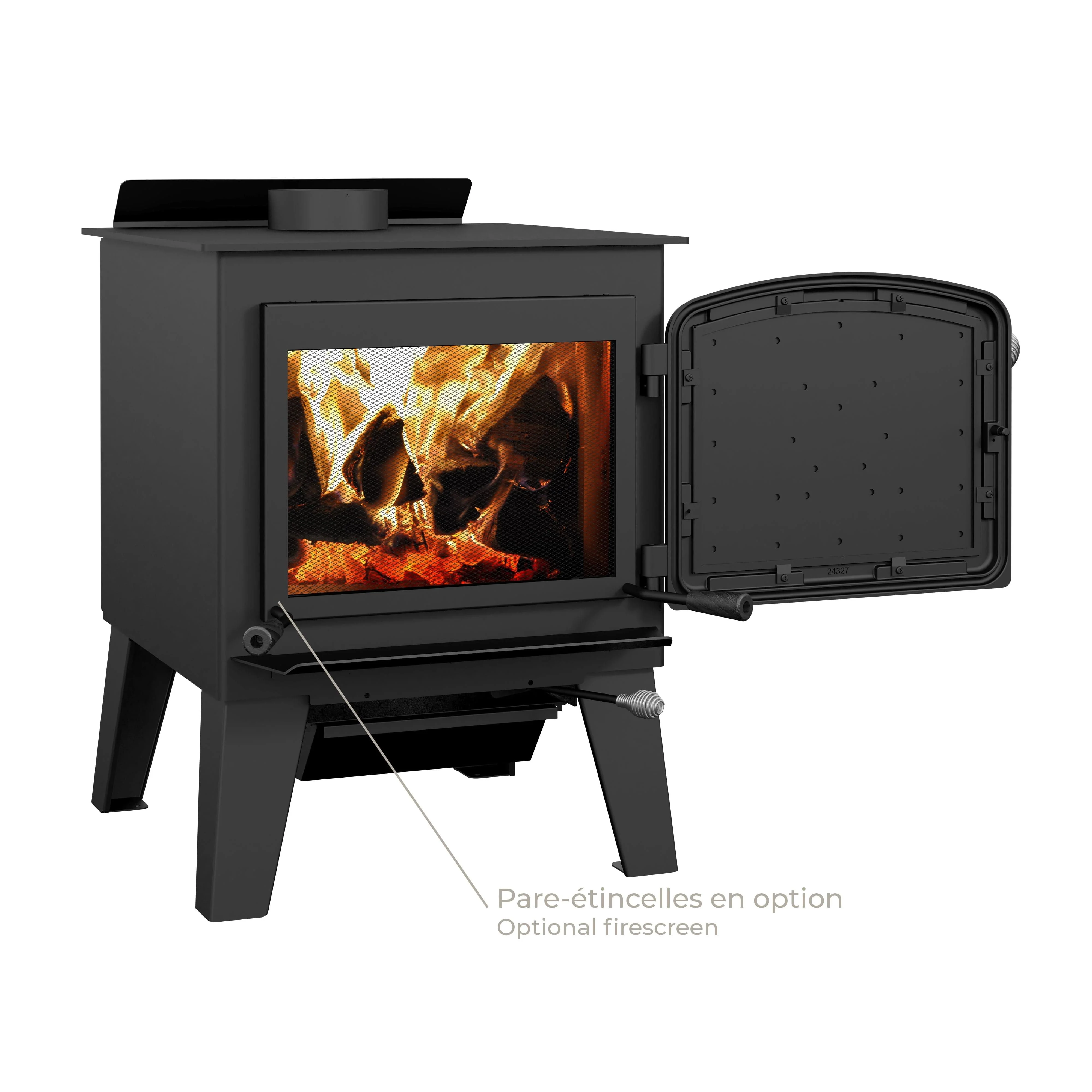 Drolet Black Stag II Wood Stove - Image 6