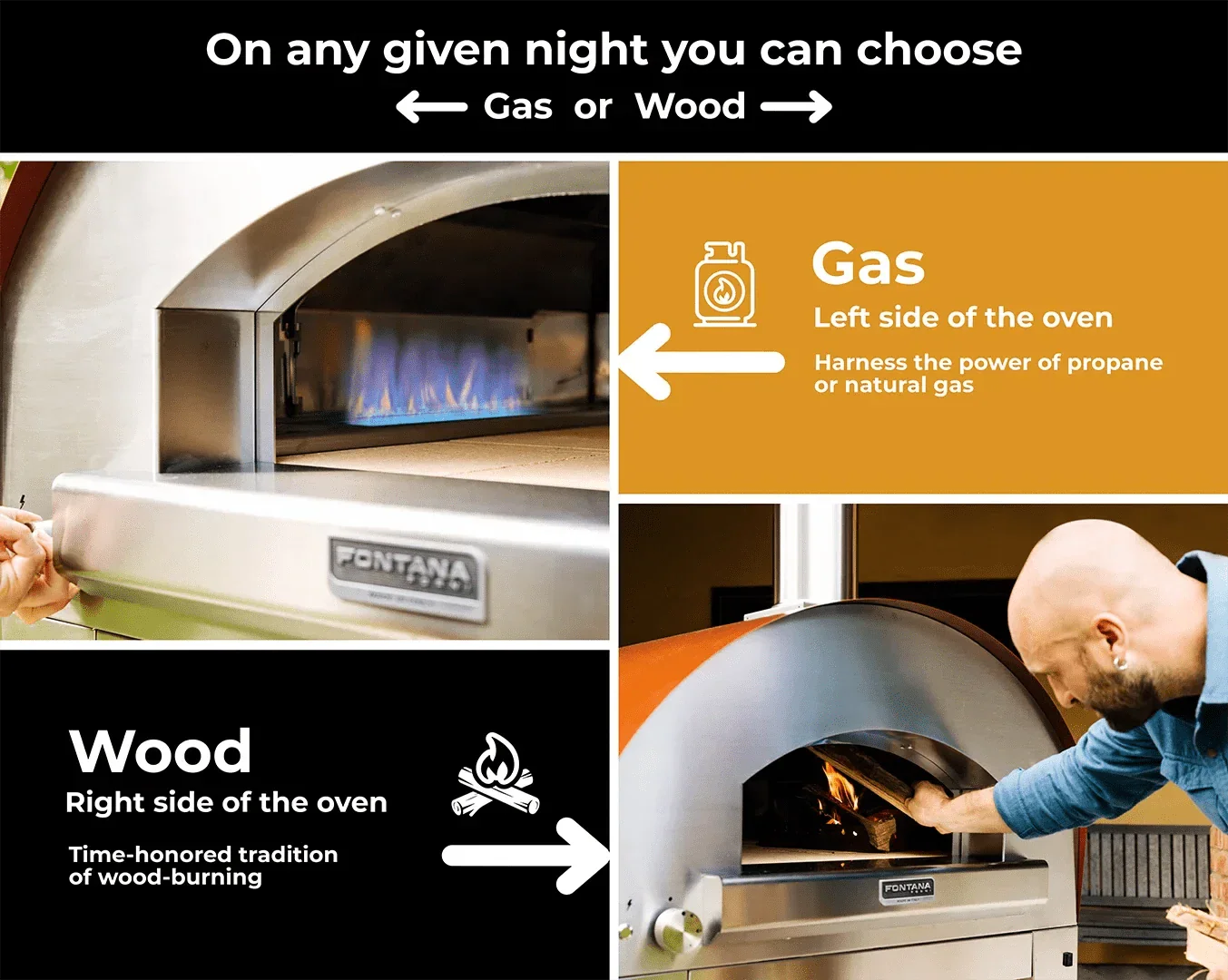 Fontana Forni Roma Hybrid Gas & Wood Pizza Oven - Image 8