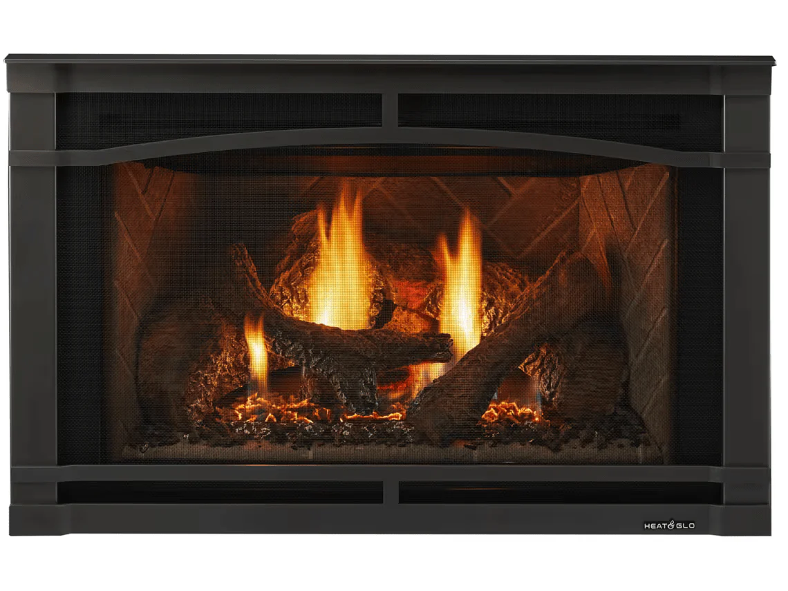 Heat & Glo 25" Supreme Gas Fireplace Insert with Birch Logs