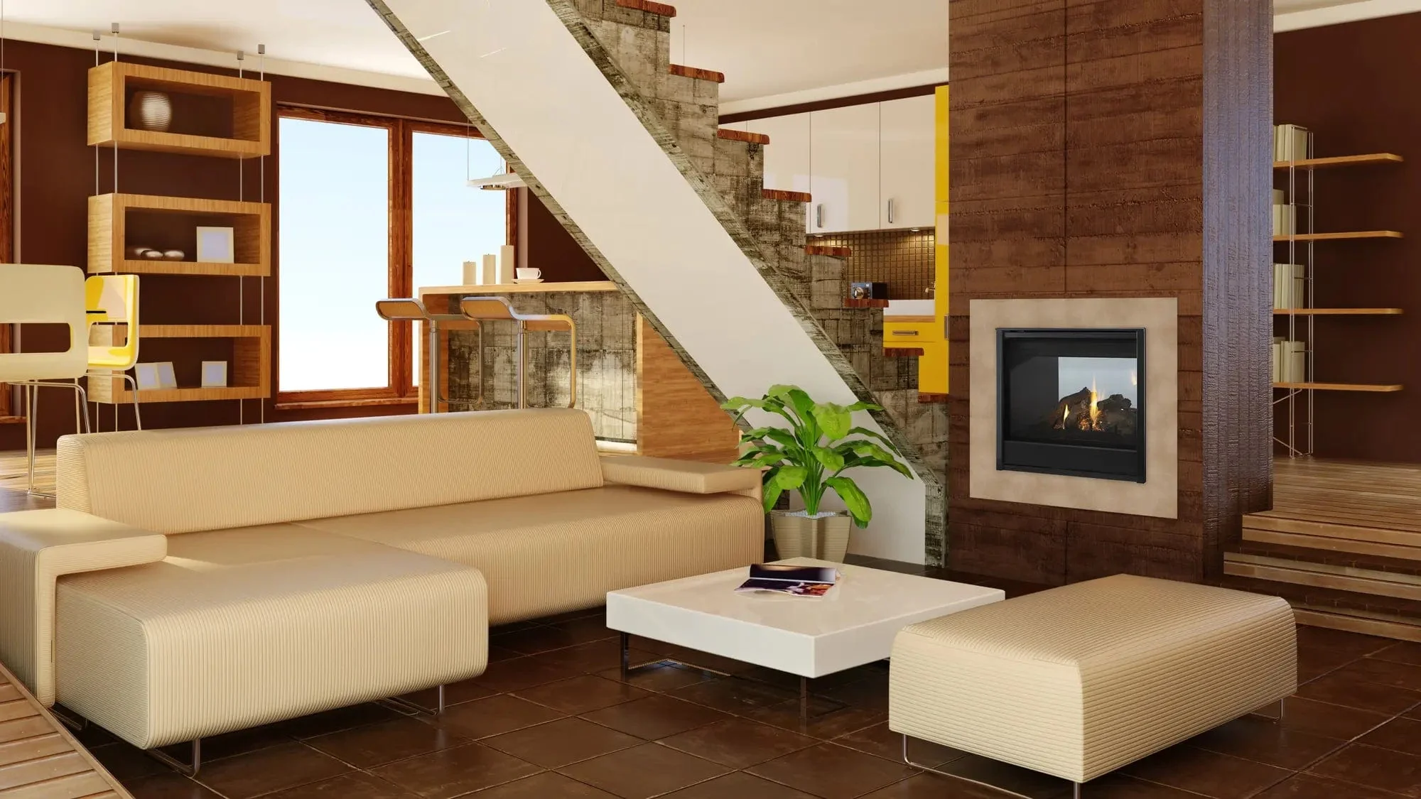 Heat & Glo 36" See Through Direct Vent Multi Side Top/Rear Gas Fireplace With IntelliFire Touch Ignition - Image 4