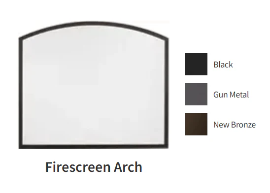 Heat & Glo 42" Arched Firescreen Front (Gunmetal) - FSA-42STIFT-GM