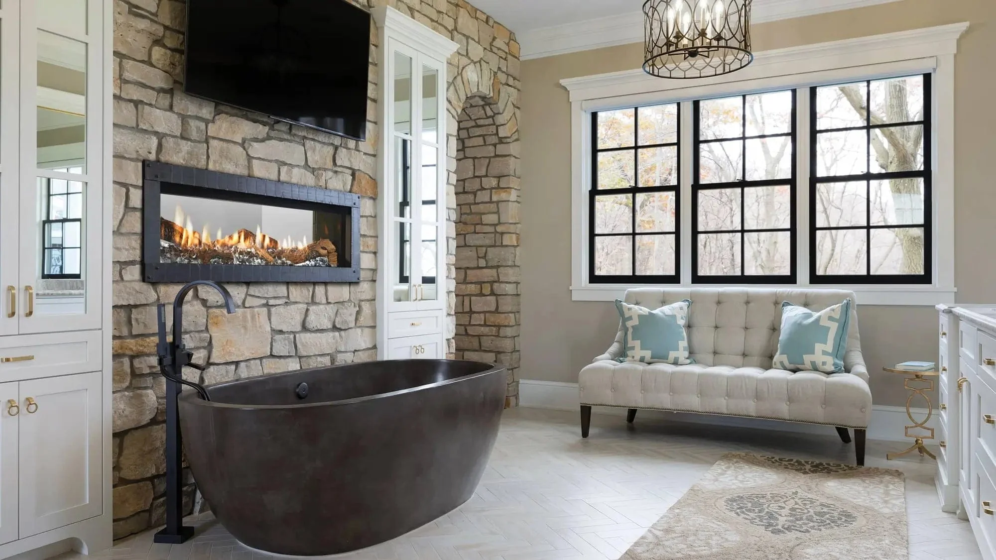 Heat & Glo 48" Mezzo See-Through Gas Fireplace - Image 2