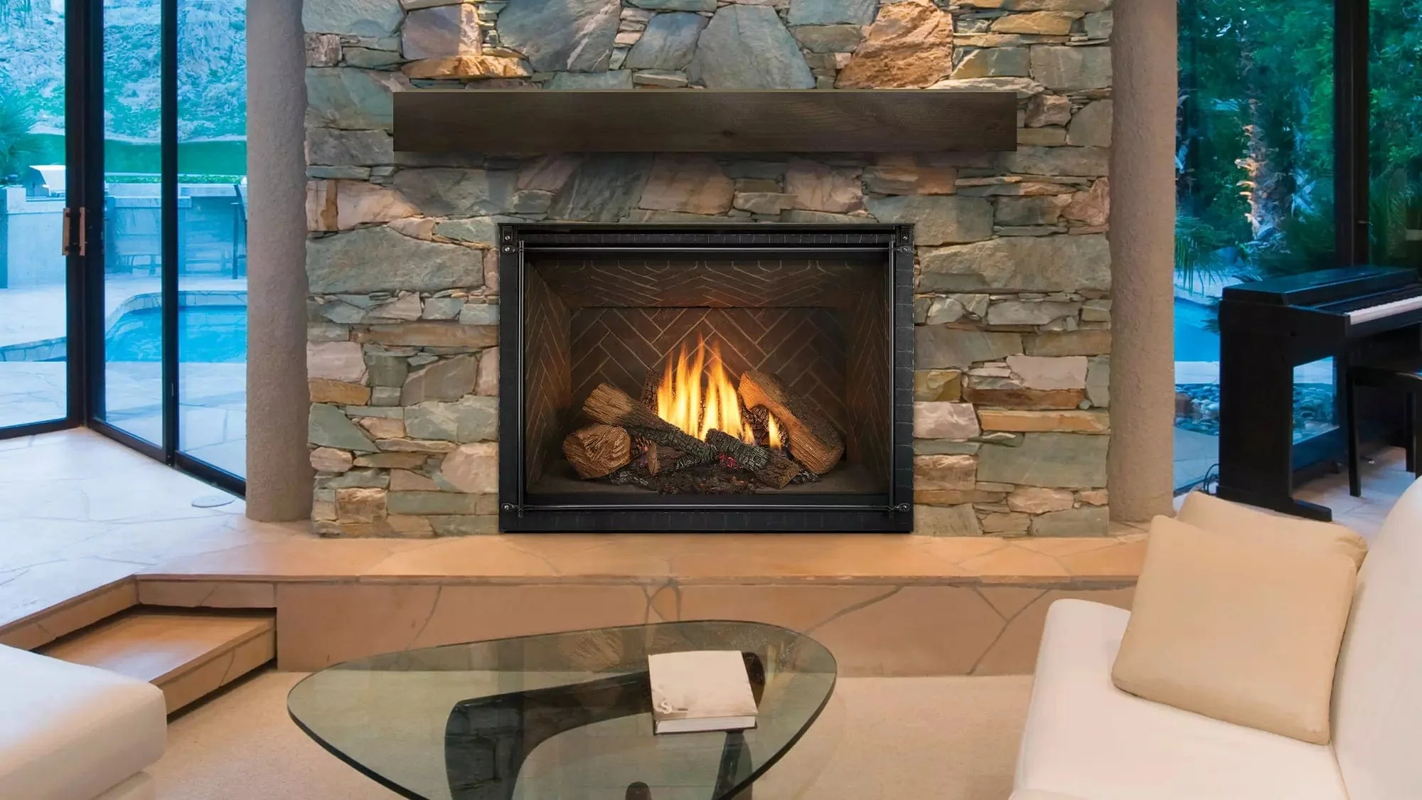 Heat & Glo 6KL 36" Gas Fireplace (Tranquil Greige Refractory) - Image 7