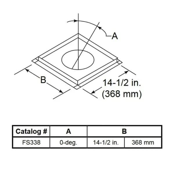 Heat & Glo Firestop for Straight Up Flue - FS338