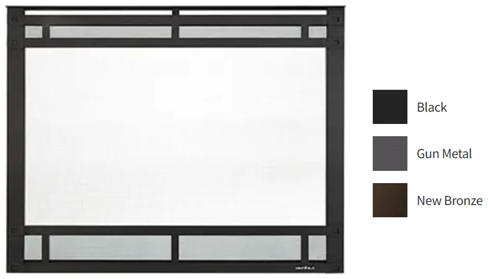 Heat & Glo Halston Overlap Fixed Front (32" Gun Metal) - HAL-32-GM