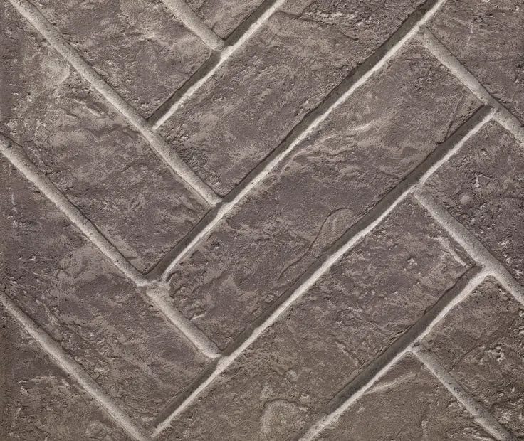 Heat & Glo Herringbone 35" Brick interior panels - Tranquil Greige - BRICK-MI35-HB