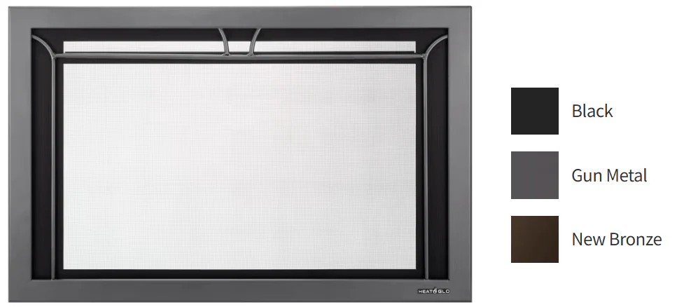 Heat & Glo Iron Age Screen Front (35" Gun Metal) - IA-MI35-GM