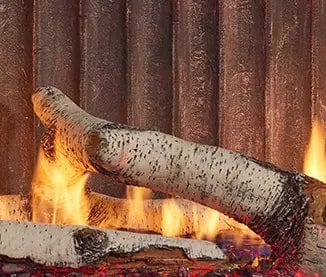 Heat & Glo Large Birch log set (PRIMO II) - BIRLG-LIN-LG