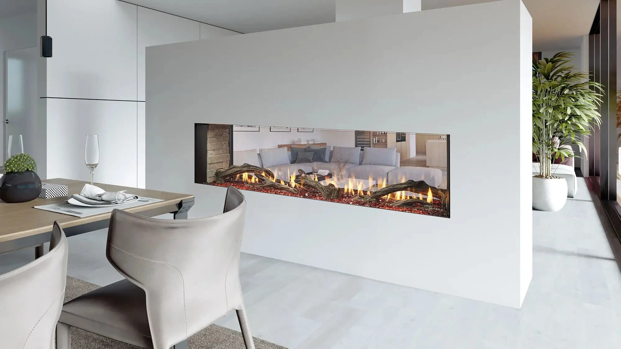 Heat & Glo Primo II 48" Double-Sided Gas Fireplace - Image 2