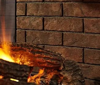 Heat & Glo Traditional brick interior liner - Weathered Traditional Brick (36" See Through) - WTB36-ST