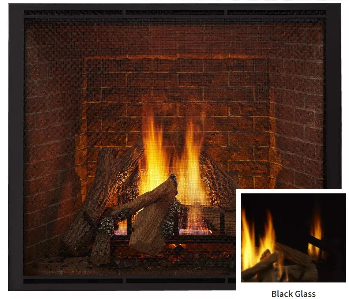 Heat & Glo True 42" Indoor Gas Fireplace (Black Glass Refractory)