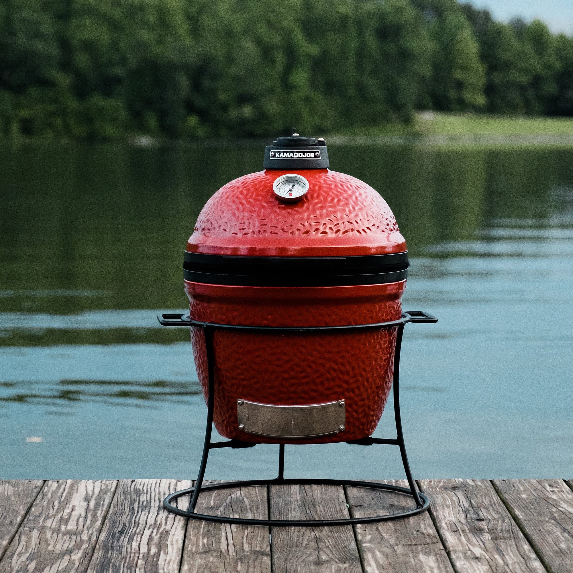 Kamado Joe - Joe Jr. Red with Stand, Heat Deflector & Tools - Image 5