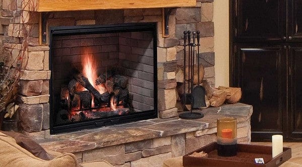 Majestic 36" Biltmore Radiant Wood Burning Fireplace w/ Stacked Brick Liner - Image 4