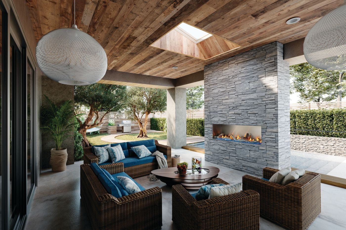 Napoleon Galaxy 74 Outdoor Gas Fireplace - Image 14
