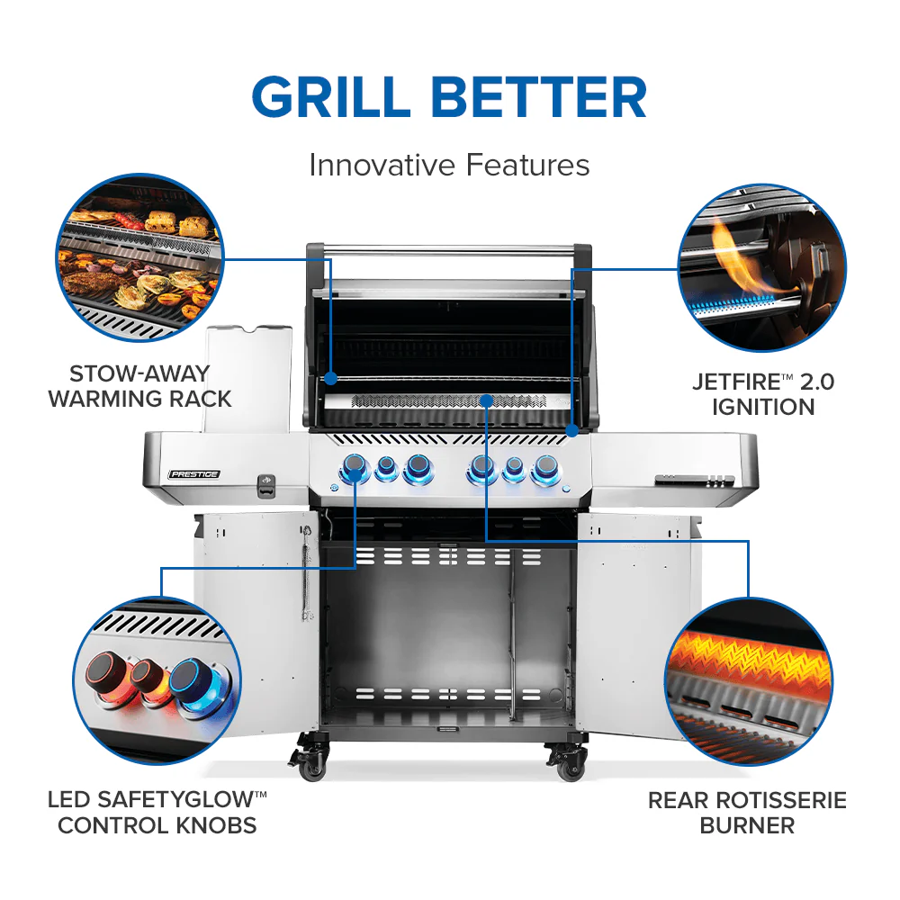 Napoleon Prestige 500 RSIB Gas Grill (Stainless Steel) - P500VRSIB - Image 16