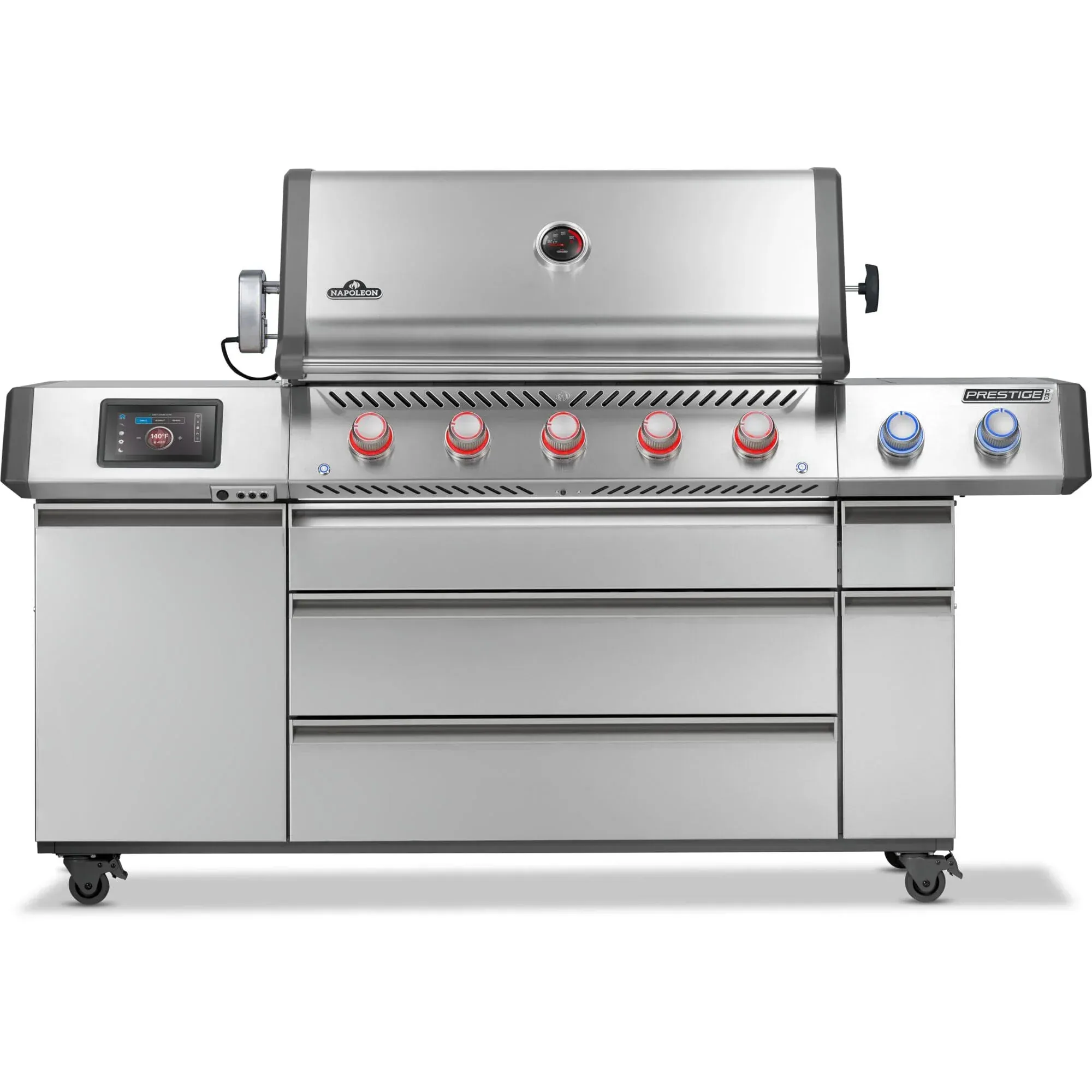 Napoleon Prestige PRO 665 Elite Natural Gas Grill with Smart Technology & Electric Smoker Box - PRO665VXRSIBSS