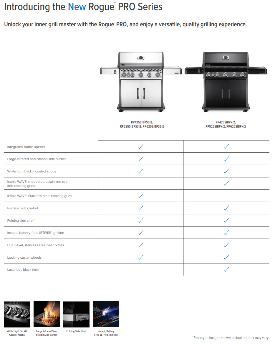 Napoleon Rogue PRO 425 SIB Gas Grill (Black) RP425SIBK-2 - Image 14