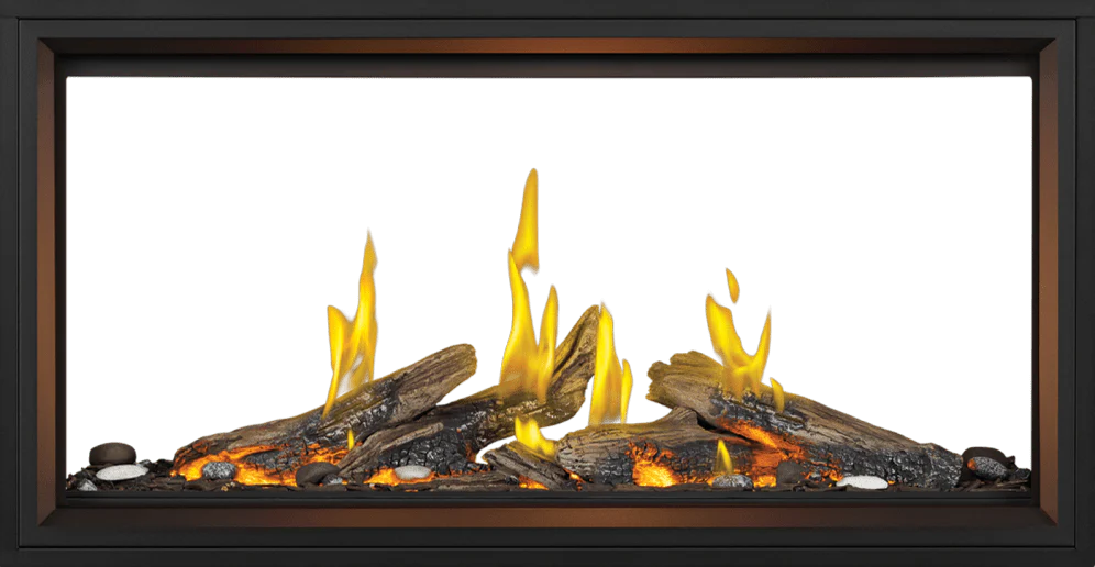 Napoleon Tall Linear Vector 50 See Through Gas Fireplace w/ Luminous Logs - Image 2
