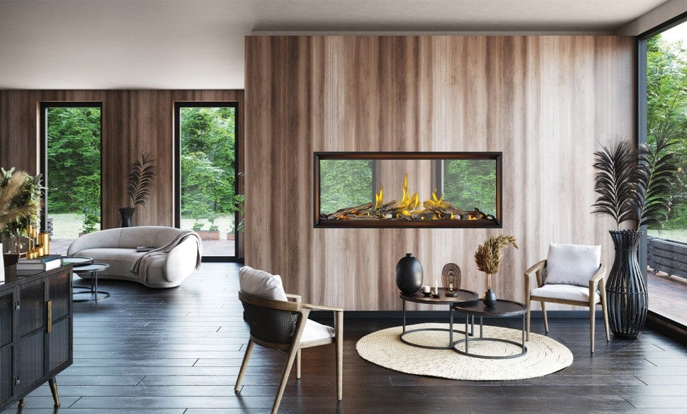 Napoleon Tall Linear Vector 62 See Through Gas Fireplace w/ Luminous Logs - Image 3