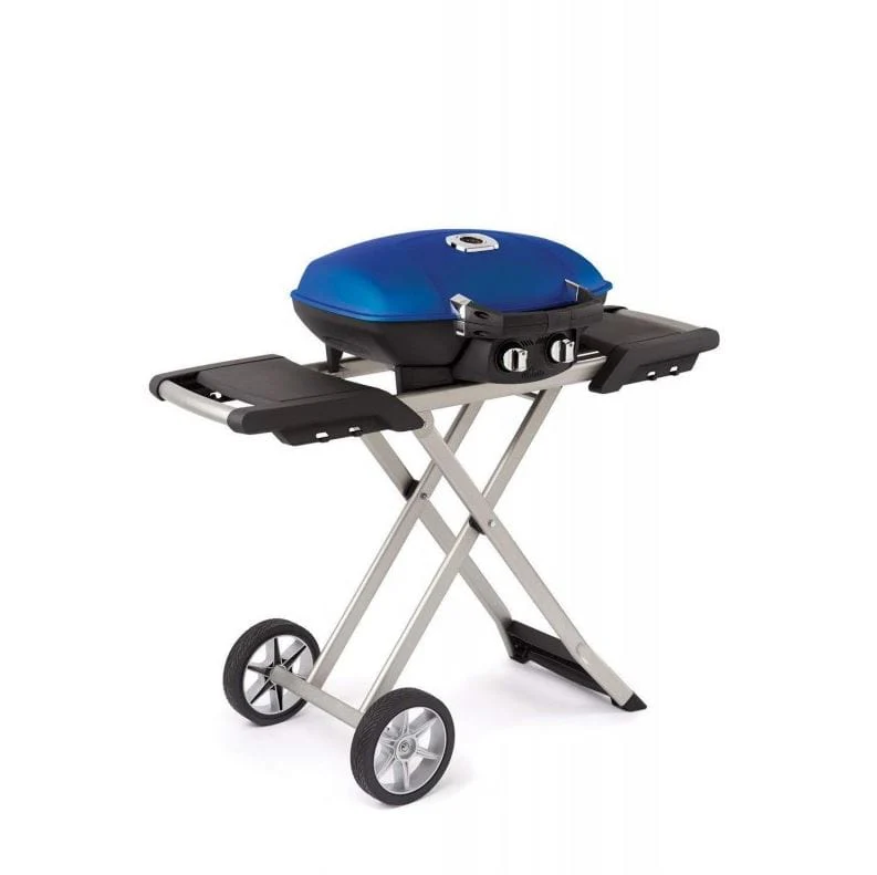 Napoleon TravelQ 285 X Portable Gas Grill + Scissor Cart (Blue) - TQ285X-BL-1 - Image 3