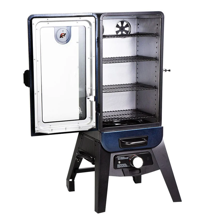 Pit Boss 3-Series Analog Vertical Smoker, Blue Hammertone - Image 2