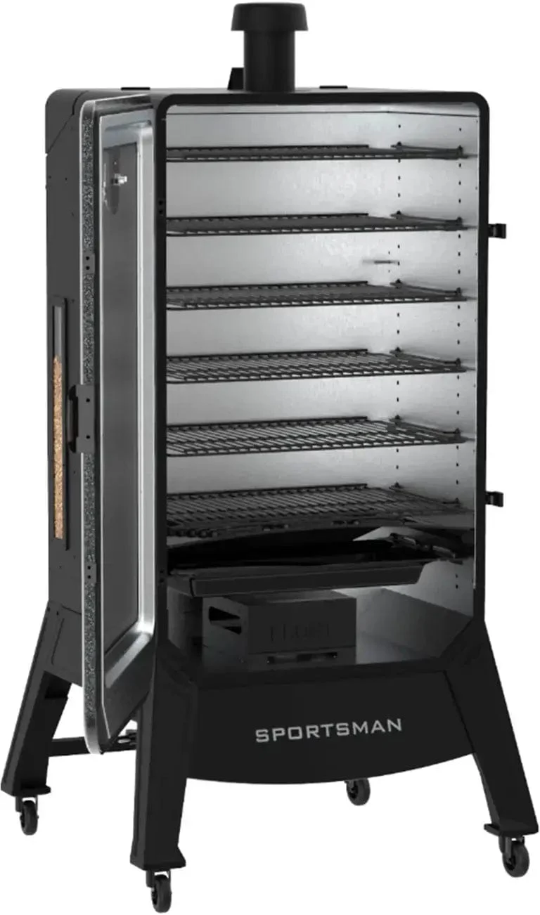 Pit Boss Sportsman Gray 7-Series Wood Pellet Vertical Smoker - Image 4