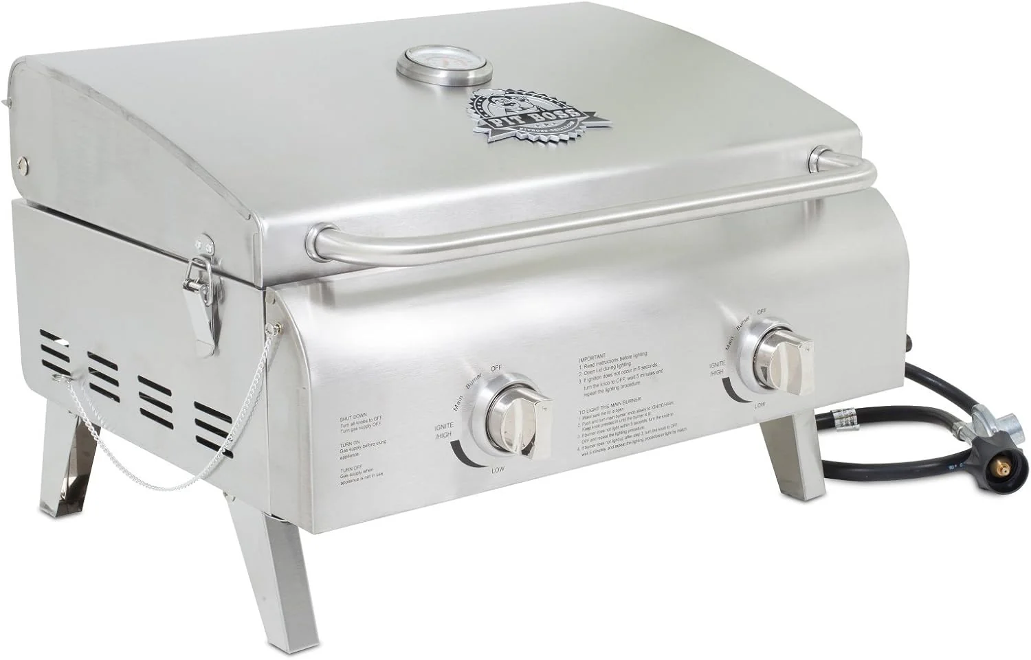 Pit Boss Stainless Steel 2-Burner Gas Grill - Image 4