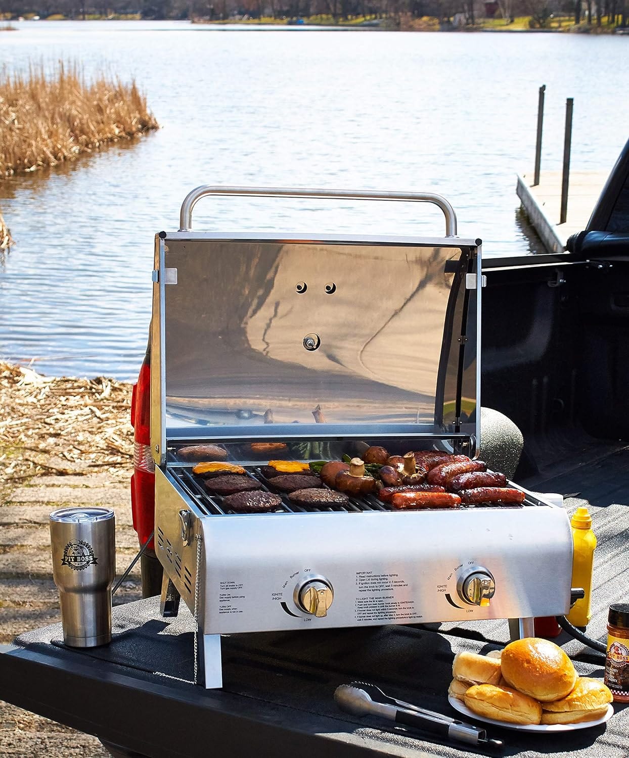Pit Boss Stainless Steel 2-Burner Gas Grill - Image 7