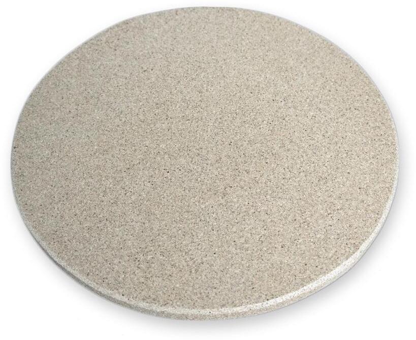 Primo 16" Fredstone Natural Finish Round Baking Stone for Oval LG Grills - PG00352