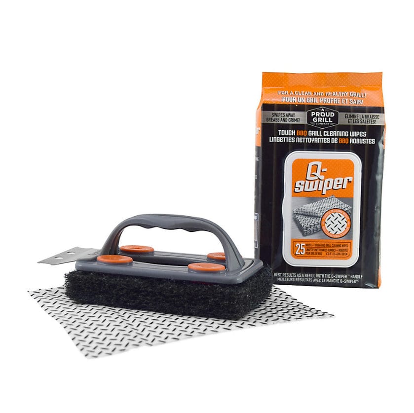 Q-Swiper Grill Cleaner Kit (1 Brush + 25 Wipes) - 1251C - Image 3