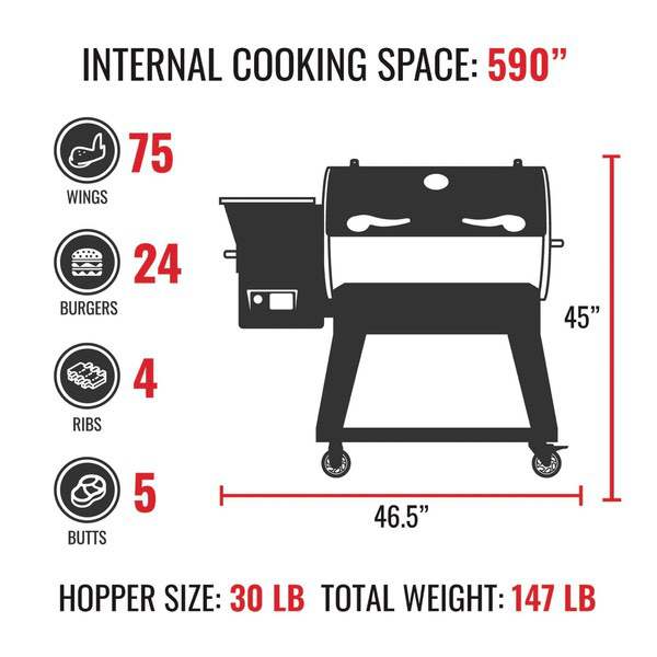 Recteq Deck Boss 590 Legacy Edition Pellet Grill - Image 18