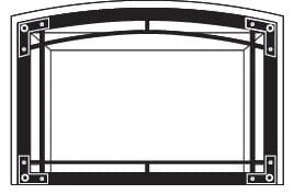 Regency Vignette Metallic Black Decorative Arched Faceplate (Horizon L/HRI6E) - 299-845
