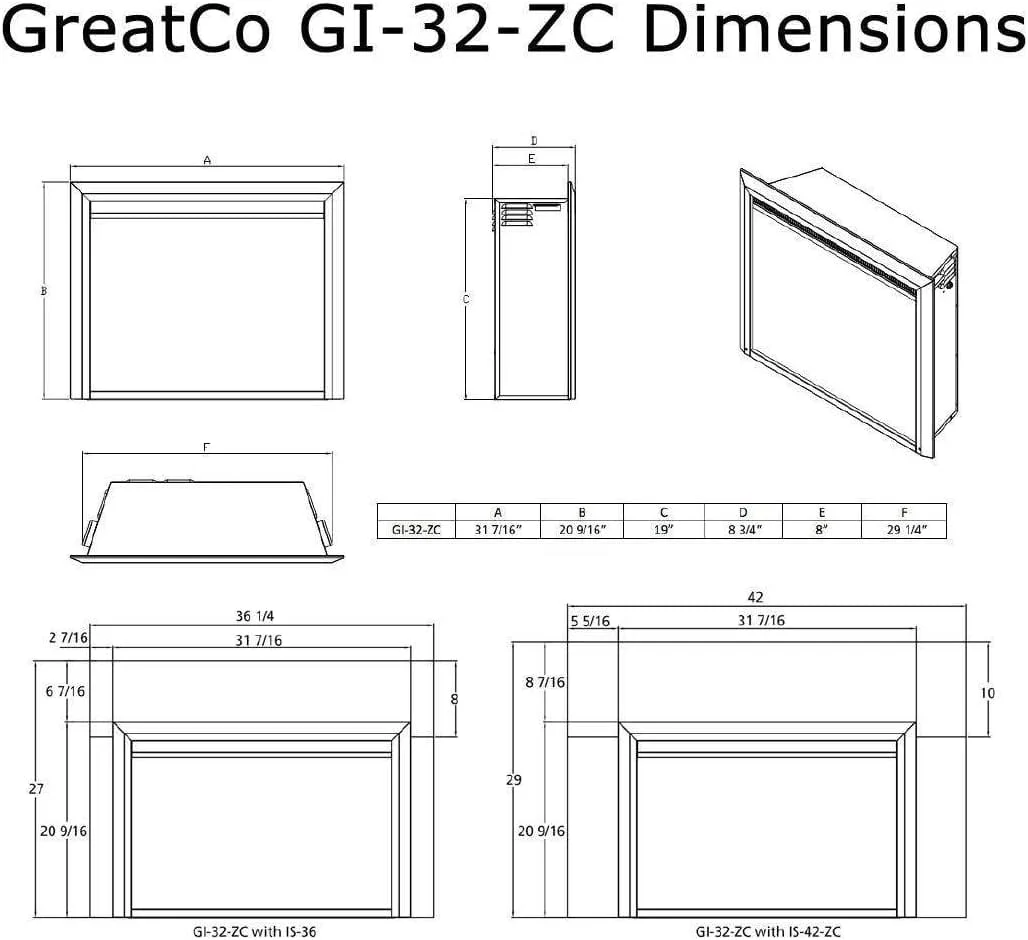Simplifire 32" Electric Insert Fireplace - Image 4